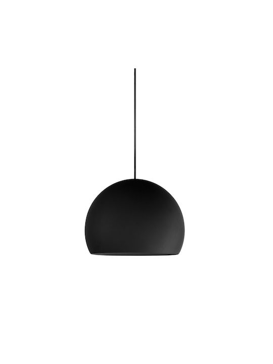 VK Lighting VK/04391/PE/B Μοντέρνο Κρεμαστό Φωτιστικό Μονόφωτο Καμπάνα με Ντουί GU10 σε Μαύρο Χρώμα